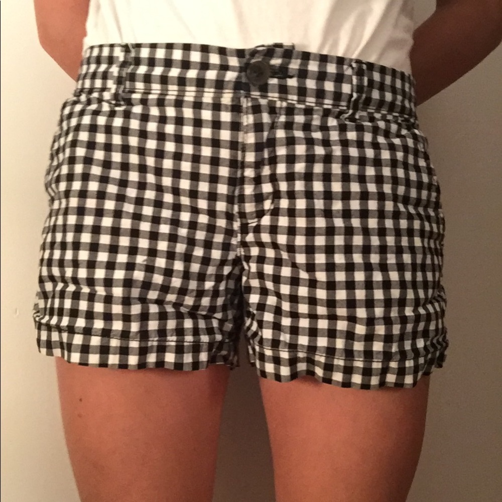 Old Navy Black and White Checkered Shorts